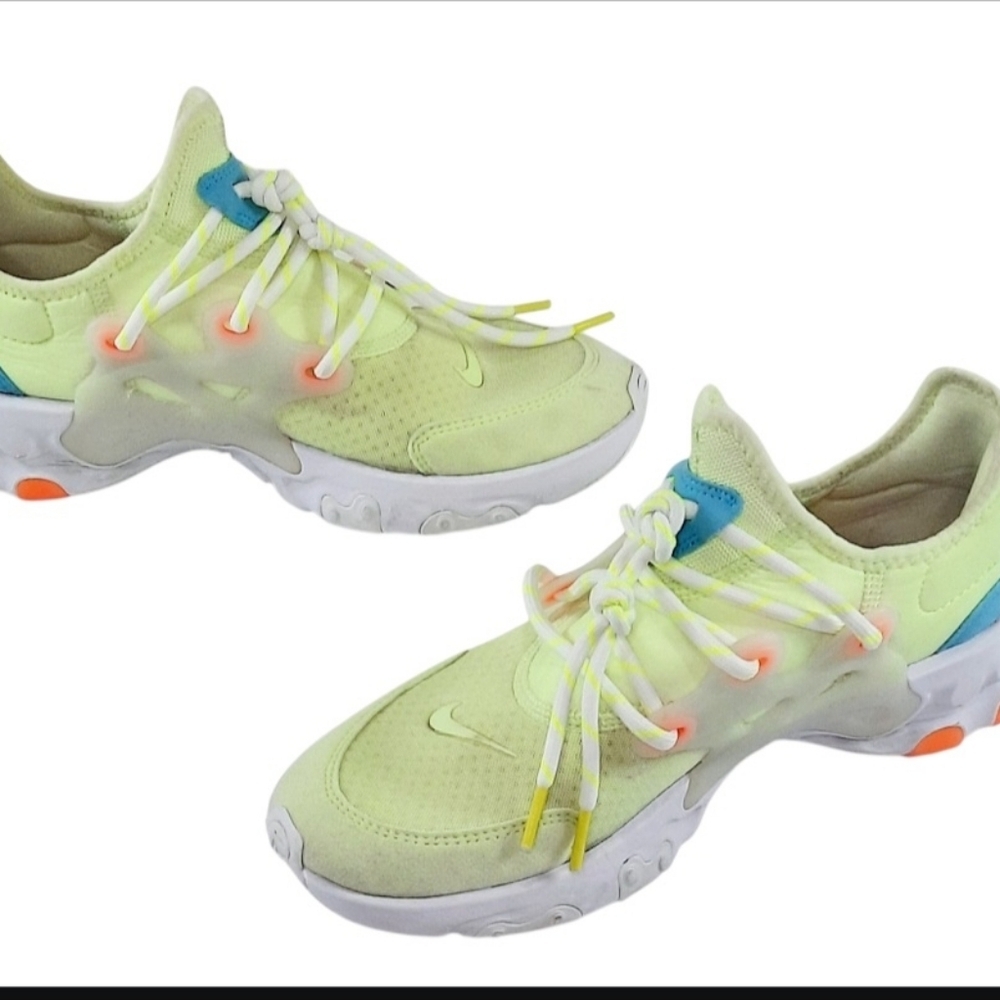 Nike react Presto Gs Barely Volt Crimson Hyper BQ4002-700 7Y/ Womens Sz.8.5 - Picture 5 of 5